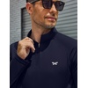 image:imageCOOFANDY Mens Quarter Zip Pullover UPF 50 Long Sleeve Athletic ShirtsNavy Blue