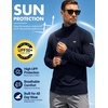 image:imageCOOFANDY Mens Quarter Zip Pullover UPF 50 Long Sleeve Athletic ShirtsNavy Blue