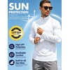image:imageCOOFANDY Mens Quarter Zip Pullover UPF 50 Long Sleeve Athletic ShirtsWhite