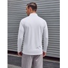 image:imageCOOFANDY Mens Quarter Zip Pullover UPF 50 Long Sleeve Athletic ShirtsWhite
