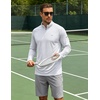 image:imageCOOFANDY Mens Quarter Zip Pullover UPF 50 Long Sleeve Athletic ShirtsWhite