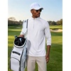 image:imageCOOFANDY Mens Quarter Zip Pullover UPF 50 Long Sleeve Athletic ShirtsWhite