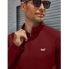 image:imageCOOFANDY Mens Quarter Zip Pullover UPF 50 Long Sleeve Athletic ShirtsWine Red