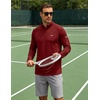 image:imageCOOFANDY Mens Quarter Zip Pullover UPF 50 Long Sleeve Athletic ShirtsWine Red