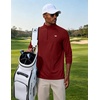 image:imageCOOFANDY Mens Quarter Zip Pullover UPF 50 Long Sleeve Athletic ShirtsWine Red