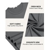image:imageCOOFANDY Mens TShirt Long Sleeve Crew Neck Basic Tee Shirts Soft Casual Lightweight TShirtsAdark Grey