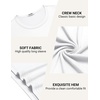 image:imageCOOFANDY Mens TShirt Long Sleeve Crew Neck Basic Tee Shirts Soft Casual Lightweight TShirtsAwhite