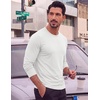 image:imageCOOFANDY Mens TShirt Long Sleeve Crew Neck Basic Tee Shirts Soft Casual Lightweight TShirtsAwhite