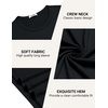 image:imageCOOFANDY Mens TShirt Long Sleeve Crew Neck Basic Tee Shirts Soft Casual Lightweight TShirtsBblackBlackBlack