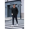 image:imageCOOFANDY Mens TShirt Long Sleeve Crew Neck Basic Tee Shirts Soft Casual Lightweight TShirtsBblackBlackBlack