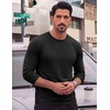 image:imageCOOFANDY Mens TShirt Long Sleeve Crew Neck Basic Tee Shirts Soft Casual Lightweight TShirtsBblackBlackBlack