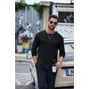 image:imageCOOFANDY Mens TShirt Long Sleeve Crew Neck Basic Tee Shirts Soft Casual Lightweight TShirtsBblackDark GreyDark Red