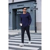 image:imageCOOFANDY Mens TShirt Long Sleeve Crew Neck Basic Tee Shirts Soft Casual Lightweight TShirtsBblackNavy BlueArmy Green