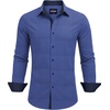 image:imageCOOFANDY Blue Dress Shirts for Men Long Sleeve Button Down Shirts Formal Business Shirt