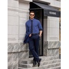 image:imageCOOFANDY Blue Dress Shirts for Men Long Sleeve Button Down Shirts Formal Business Shirt