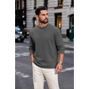 image:imageCOOFANDY Mens Sweatshirt Crew Neck Lightweight Fleece Pullover TShirtDark Grey