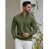 image:imageCOOFANDY Quarter Zip Pullover Men 14 Zip Sweaters Business Casual SweaterArmy Green