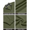 image:imageCOOFANDY Quarter Zip Pullover Men 14 Zip Sweaters Business Casual SweaterArmy Green