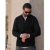 image:imageCOOFANDY Quarter Zip Pullover Men 14 Zip Sweaters Business Casual SweaterBlack
