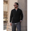 image:imageCOOFANDY Quarter Zip Pullover Men 14 Zip Sweaters Business Casual SweaterBlack
