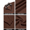 image:imageCOOFANDY Quarter Zip Pullover Men 14 Zip Sweaters Business Casual SweaterCaramel