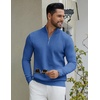 image:imageCOOFANDY Quarter Zip Pullover Men 14 Zip Sweaters Business Casual SweaterDenim Blue