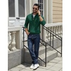 image:imageCOOFANDY Quarter Zip Pullover Men 14 Zip Sweaters Business Casual SweaterForest Green