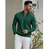 image:imageCOOFANDY Quarter Zip Pullover Men 14 Zip Sweaters Business Casual SweaterForest Green