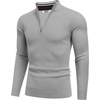 image:imageCOOFANDY Quarter Zip Pullover Men 14 Zip Sweaters Business Casual SweaterGrey