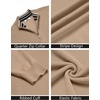image:imageCOOFANDY Quarter Zip Pullover Men 14 Zip Sweaters Business Casual SweaterKhaki