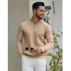 image:imageCOOFANDY Quarter Zip Pullover Men 14 Zip Sweaters Business Casual SweaterKhaki