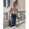 image:imageCOOFANDY Quarter Zip Pullover Men 14 Zip Sweaters Business Casual SweaterKhaki