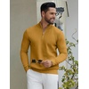 image:imageCOOFANDY Quarter Zip Pullover Men 14 Zip Sweaters Business Casual SweaterTurmeric