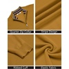 image:imageCOOFANDY Quarter Zip Pullover Men 14 Zip Sweaters Business Casual SweaterTurmeric