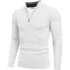 image:imageCOOFANDY Quarter Zip Pullover Men 14 Zip Sweaters Business Casual SweaterWhite