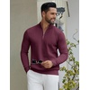 image:imageCOOFANDY Quarter Zip Pullover Men 14 Zip Sweaters Business Casual SweaterWine Red