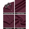 image:imageCOOFANDY Quarter Zip Pullover Men 14 Zip Sweaters Business Casual SweaterWine Red