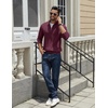 image:imageCOOFANDY Quarter Zip Pullover Men 14 Zip Sweaters Business Casual SweaterWine Red