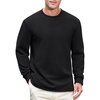 image:imageCOOFANDY Mens Sweatshirt Crew Neck Lightweight Fleece Pullover TShirtBlack