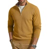 image:imageCOOFANDY Quarter Zip Pullover Men 14 Zip Sweaters Business Casual SweaterTurmeric