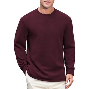 image:imageCOOFANDY Mens Sweatshirt Crew Neck Lightweight Fleece Pullover TShirtWine Red