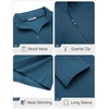 image:imageCOOFANDY Mens Quarter Zip Cotton Pullover Mock Neck Casual SweatshirtGrey Blue