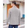 image:imageCOOFANDY Mens Quarter Zip Cotton Pullover Mock Neck Casual SweatshirtLight Grey