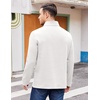image:imageCOOFANDY Mens Quarter Zip Cotton Pullover Mock Neck Casual SweatshirtWhite