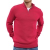 image:imageCOOFANDY Mens Quarter Zip Up Pullover Slim Fit Lightweight Mock Neck Long Sleeve SweatersRed