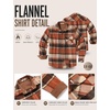 image:imageCOOFANDY Mens Flannel Shirts Long Sleeve Plaid Button Down Shirt JacketOrange