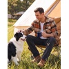 image:imageCOOFANDY Mens Flannel Shirts Long Sleeve Plaid Button Down Shirt JacketOrange