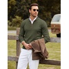 image:imageCOOFANDY Mens Quarter Zip Sweater Casual Slim Fit Mock Neck Knit PulloverArmy Green