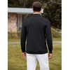 image:imageCOOFANDY Mens Quarter Zip Sweater Casual Slim Fit Mock Neck Knit PulloverBlack