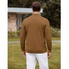 image:imageCOOFANDY Mens Quarter Zip Sweater Casual Slim Fit Mock Neck Knit PulloverBrown